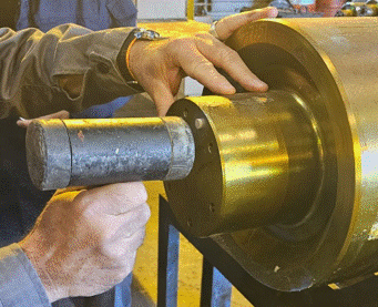 RFID tag installation inside casting roll